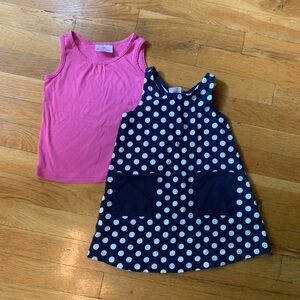 Hanna Andersson dress + tank top bundle 3T
